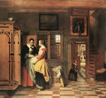 Au genre Linen Closet Pieter de Hooch Peinture à l'huile